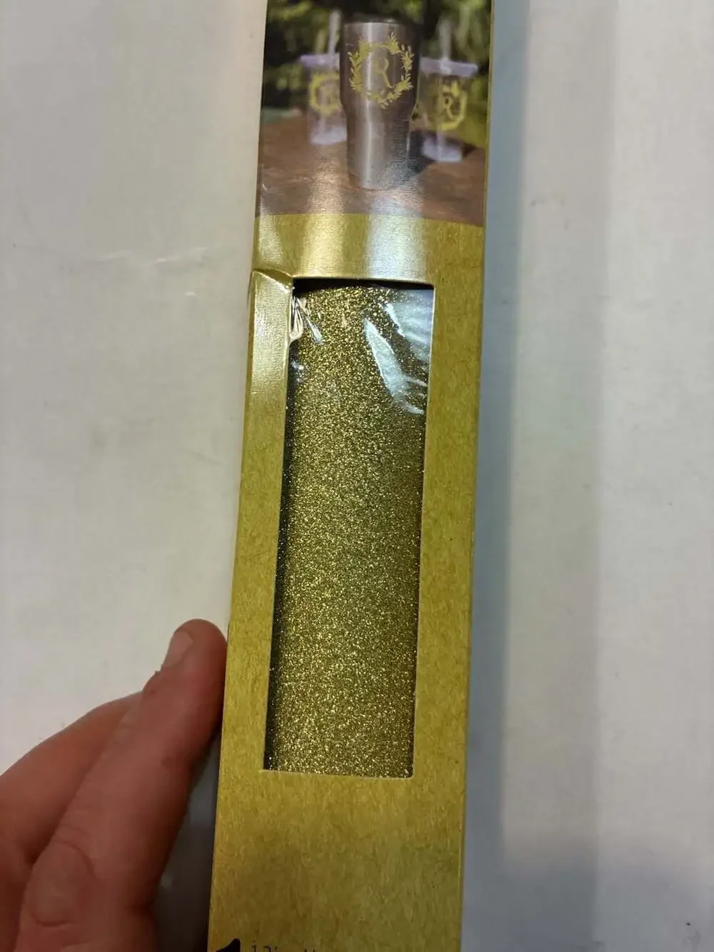 Crafter's Square Permanent Glitter Vinyl Paper, Gold, 12 in. x 48 in.